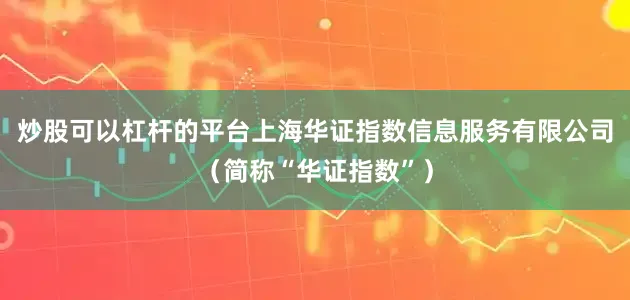 炒股可以杠杆的平台上海华证指数信息服务有限公司（简称“华证指数”）